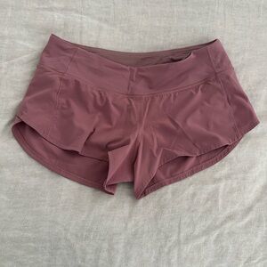 Women's Mauve Lululemon Speedup Shorts